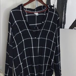 Black and white blouse